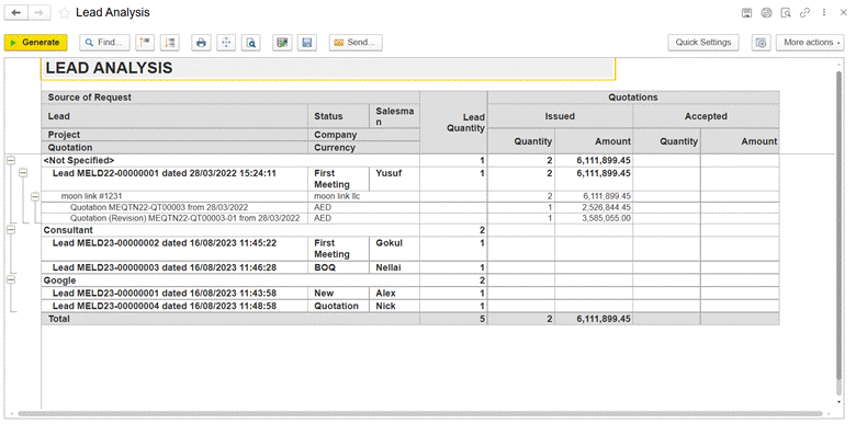 تحليل العملاء المحتملين داخل نظام FirstBit ERP
